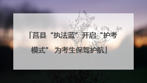莒县“执法蓝”开启“护考模式” 为考生保驾护航