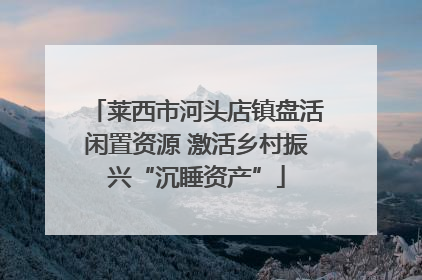 莱西市河头店镇盘活闲置资源 激活乡村振兴“沉睡资产”