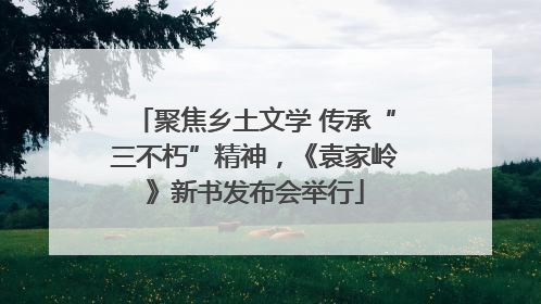 聚焦乡土文学 传承“三不朽”精神，《袁家岭》新书发布会举行
