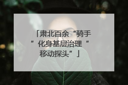 肃北百余“骑手”化身基层治理“移动探头”