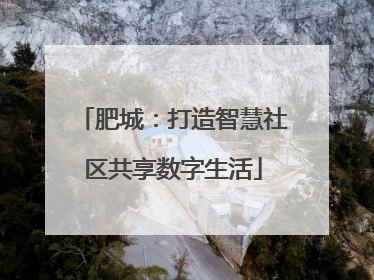 肥城：打造智慧社区共享数字生活