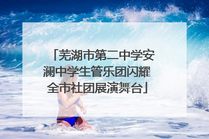 芜湖市第二中学安澜中学生管乐团闪耀全市社团展演舞台