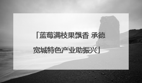 蓝莓满枝果飘香 承德宽城特色产业助振兴
