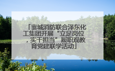 襄城消防联合泽东化工集团开展“立足岗位，实干担当”履职观教育党建联学活动