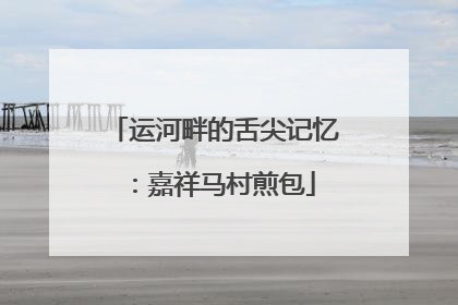 运河畔的舌尖记忆：嘉祥马村煎包