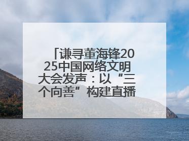 谦寻董海锋2025中国网络文明大会发声：以“三个向善”构建直播电商善意长河