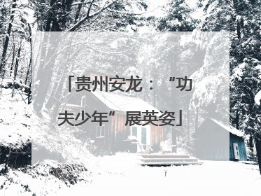 贵州安龙：“功夫少年”展英姿