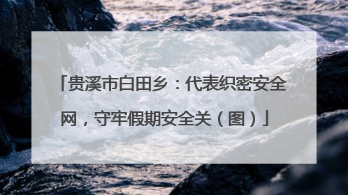 贵溪市白田乡：代表织密安全网，守牢假期安全关（图）