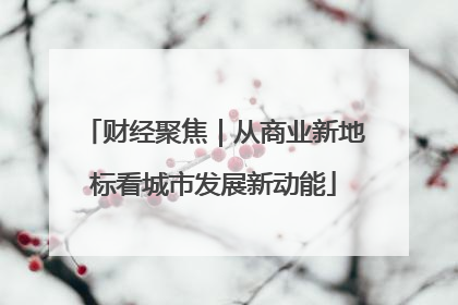 财经聚焦｜从商业新地标看城市发展新动能