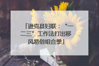 逊克县妇联：“一二三”工作法打出移风易俗组合拳