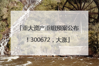 重大资产重组预案公布！300672，大涨