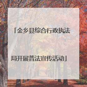 金乡县综合行政执法局开展普法宣传活动