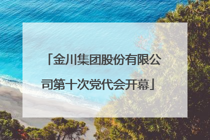 金川集团股份有限公司第十次党代会开幕