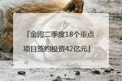 金霞二季度18个重点项目签约投资42亿元