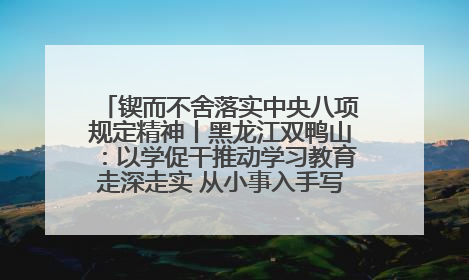 锲而不舍落实中央八项规定精神丨黑龙江双鸭山：以学促干推动学习教育走深走实 从小事入手写好“民生答卷”