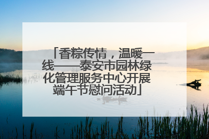 香粽传情，温暖一线——泰安市园林绿化管理服务中心开展端午节慰问活动