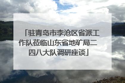 驻青岛市李沧区省派工作队莅临山东省地矿局二四八大队调研座谈