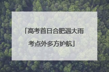 高考首日合肥遇大雨 考点外多方护航