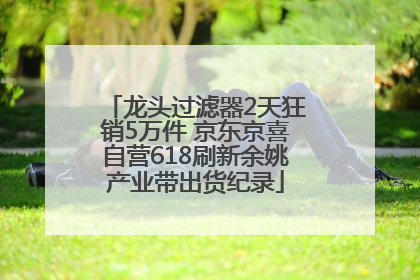 龙头过滤器2天狂销5万件 京东京喜自营618刷新余姚产业带出货纪录