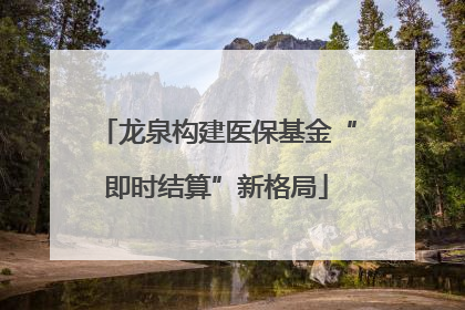 龙泉构建医保基金“即时结算”新格局