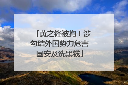 黄之锋被拘！涉勾结外国势力危害国安及洗黑钱