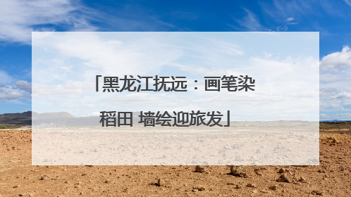 黑龙江抚远：画笔染稻田 墙绘迎旅发