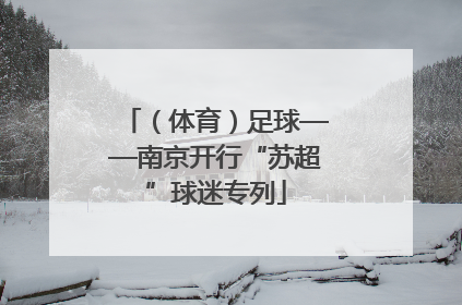 （体育）足球——南京开行“苏超”球迷专列