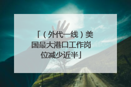 （外代一线）美国最大港口工作岗位减少近半