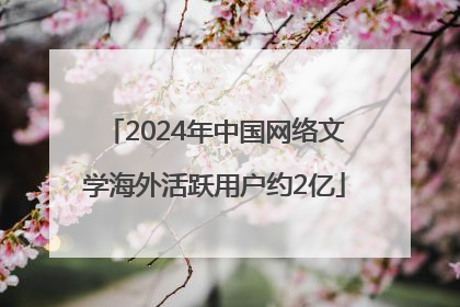 2024年中国网络文学海外活跃用户约2亿