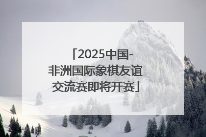 2025中国-非洲国际象棋友谊交流赛即将开赛