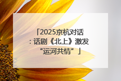 2025京杭对话：话剧《北上》激发“运河共情”