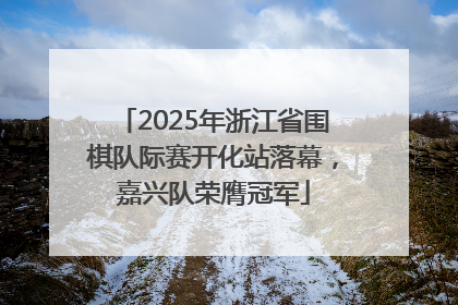 2025年浙江省围棋队际赛开化站落幕，嘉兴队荣膺冠军