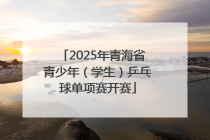 2025年青海省青少年（学生）乒乓球单项赛开赛