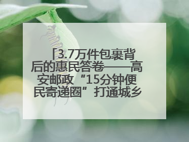 3.7万件包裹背后的惠民答卷——高安邮政“15分钟便民寄递圈”打通城乡服务末梢