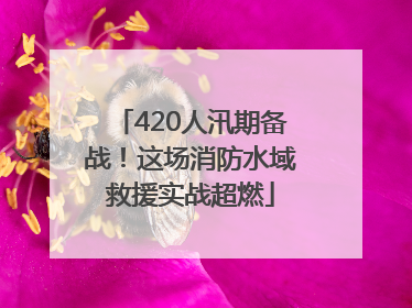 420人汛期备战！这场消防水域救援实战超燃