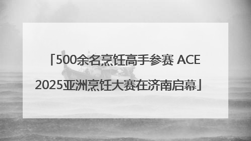 500余名烹饪高手参赛 ACE2025亚洲烹饪大赛在济南启幕