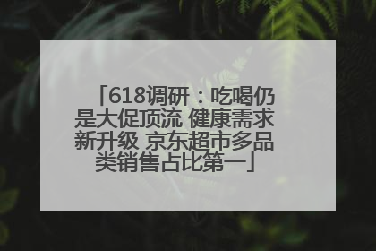 618调研：吃喝仍是大促顶流 健康需求新升级 京东超市多品类销售占比第一