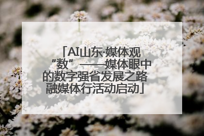 AI山东·媒体观“数”——媒体眼中的数字强省发展之路融媒体行活动启动